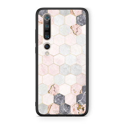 4 - Xiaomi Mi 10 Hexagon Pink Marble case, cover, bumper
