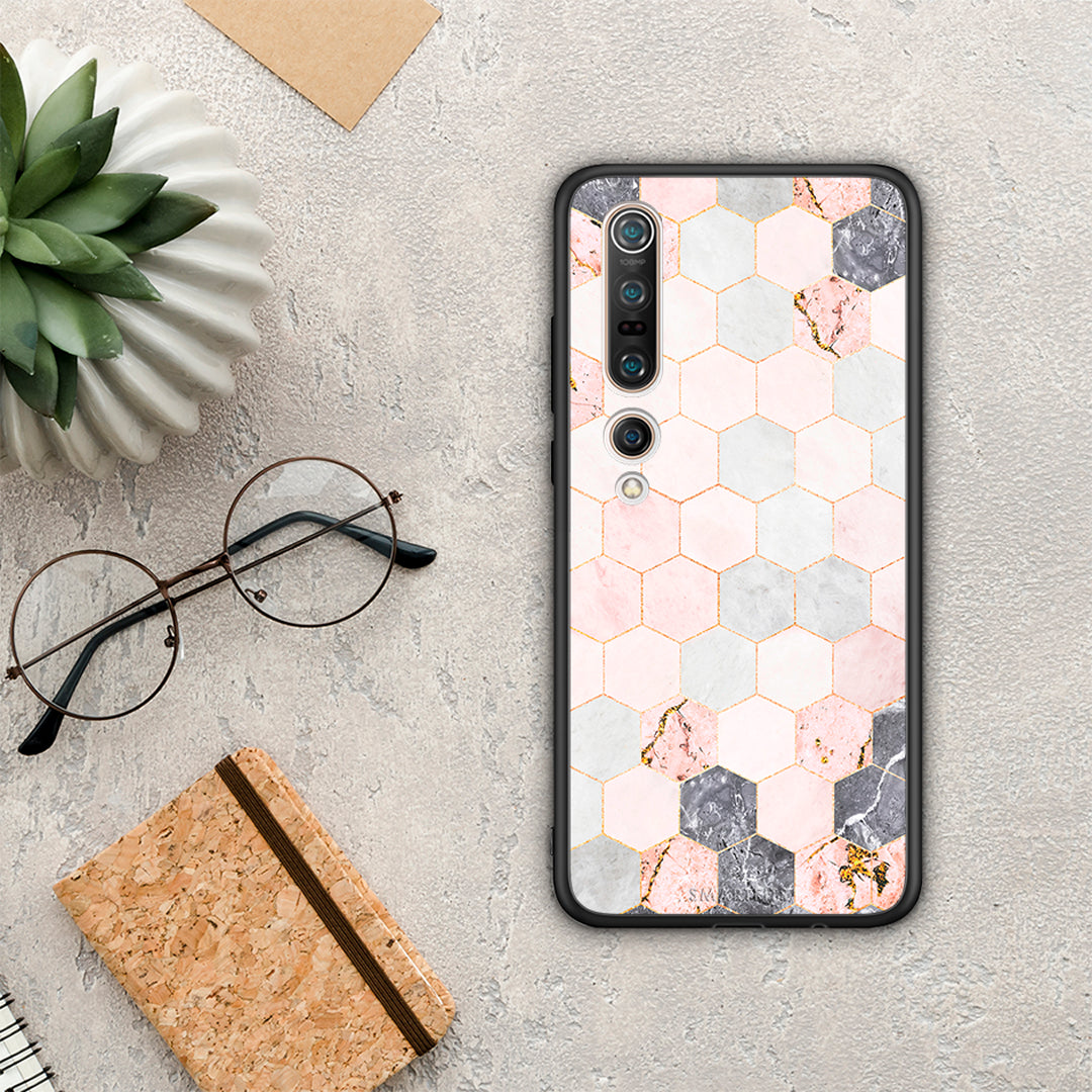 Marble Hexagon Pink - Xiaomi Mi 10 θήκη