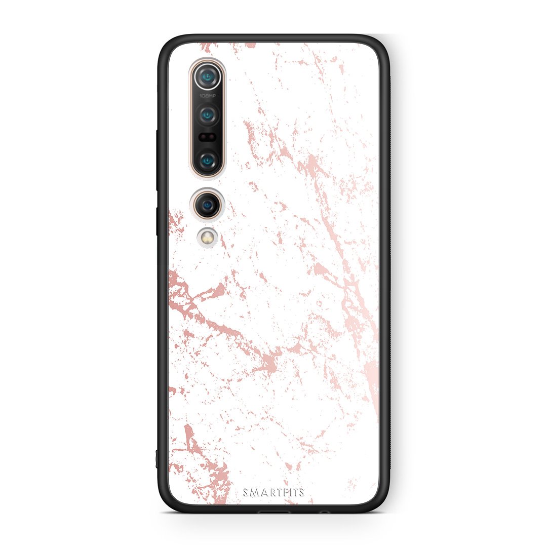 116 - Xiaomi Mi 10  Pink Splash Marble case, cover, bumper