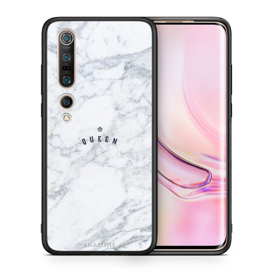 Θήκη Xiaomi Mi 10 Queen Marble από τη Smartfits με σχέδιο στο πίσω μέρος και μαύρο περίβλημα | Xiaomi Mi 10 Queen Marble case with colorful back and black bezels