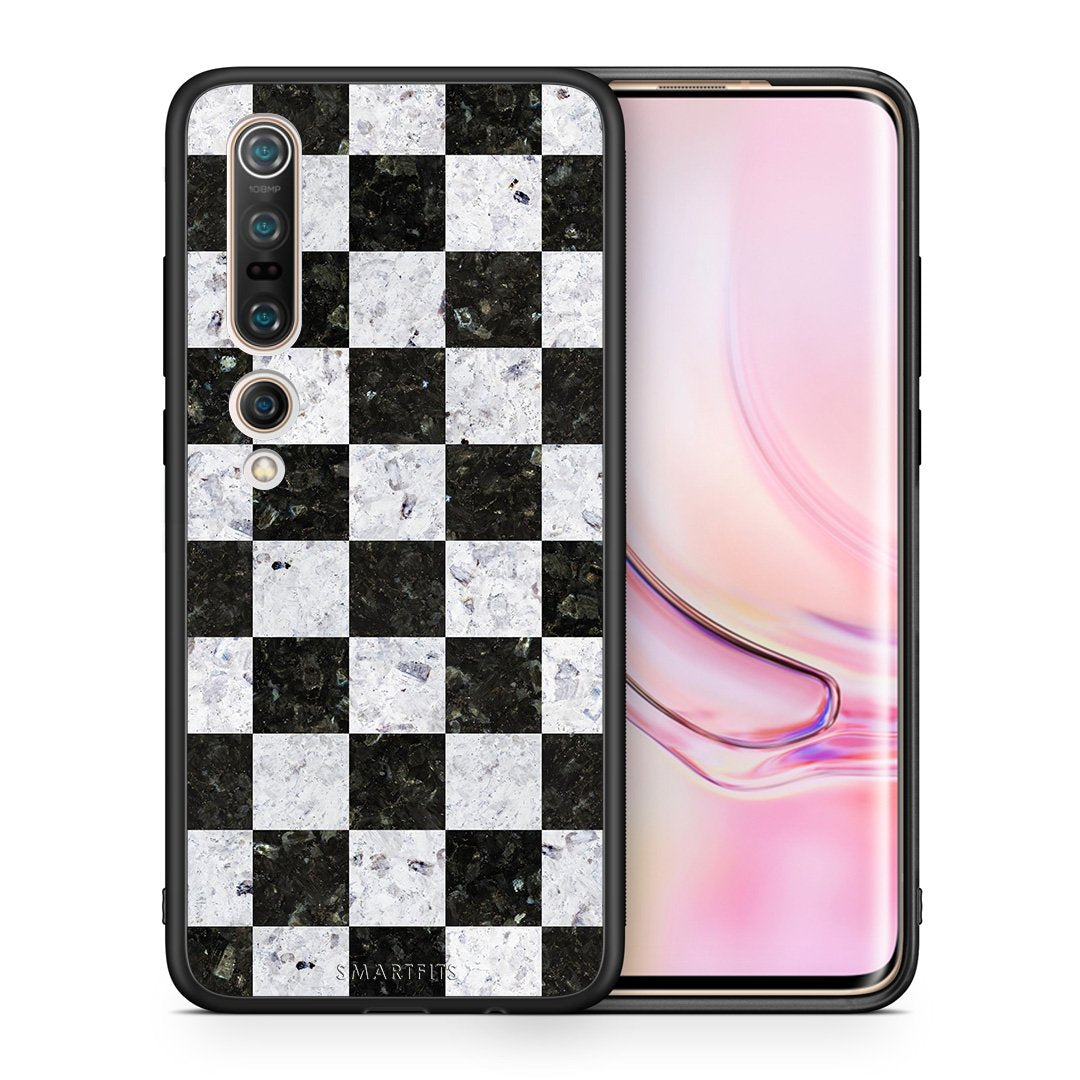 Θήκη Xiaomi Mi 10 Pro Square Geometric Marble από τη Smartfits με σχέδιο στο πίσω μέρος και μαύρο περίβλημα | Xiaomi Mi 10 Pro Square Geometric Marble case with colorful back and black bezels