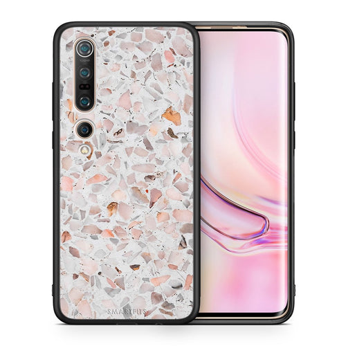 Θήκη Xiaomi Mi 10 Marble Terrazzo από τη Smartfits με σχέδιο στο πίσω μέρος και μαύρο περίβλημα | Xiaomi Mi 10 Marble Terrazzo case with colorful back and black bezels