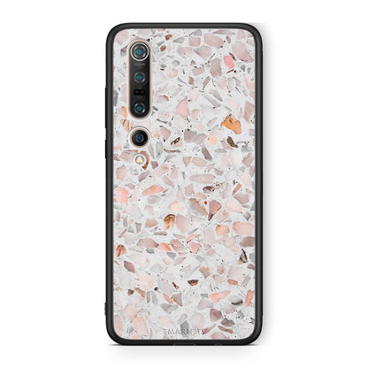 Xiaomi Mi 10 Marble Terrazzo θήκη από τη Smartfits με σχέδιο στο πίσω μέρος και μαύρο περίβλημα | Smartphone case with colorful back and black bezels by Smartfits