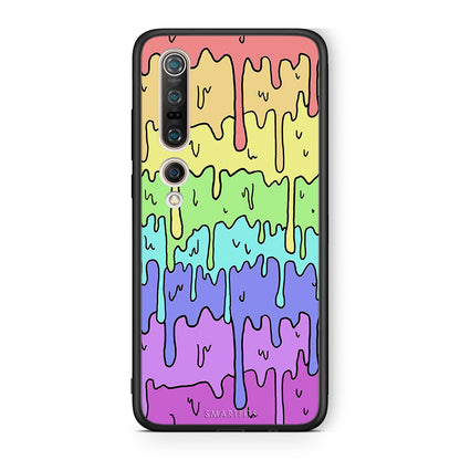 Xiaomi Mi 10 Melting Rainbow θήκη από τη Smartfits με σχέδιο στο πίσω μέρος και μαύρο περίβλημα | Smartphone case with colorful back and black bezels by Smartfits