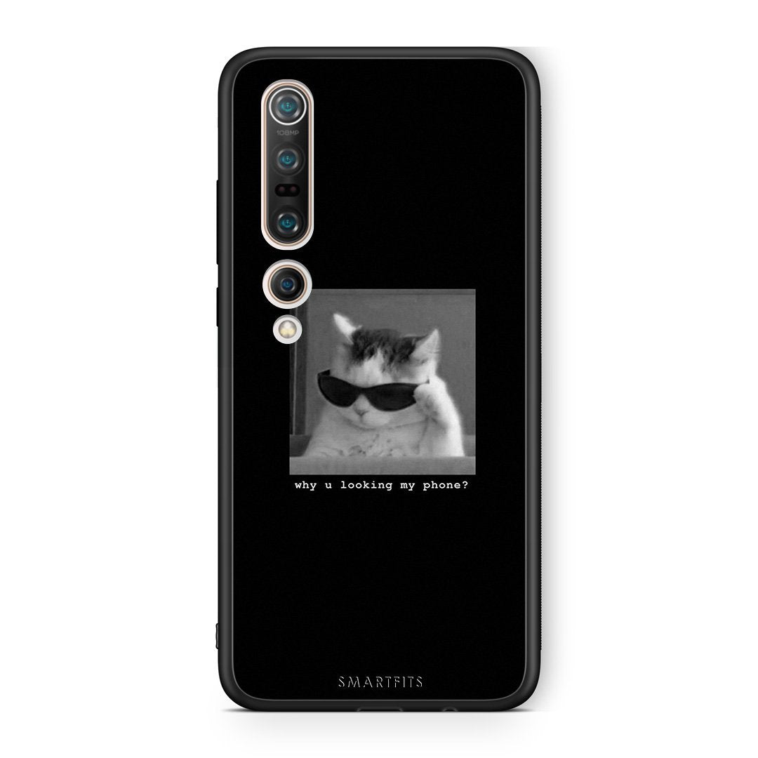 Xiaomi Mi 10 Pro Meme Cat θήκη από τη Smartfits με σχέδιο στο πίσω μέρος και μαύρο περίβλημα | Smartphone case with colorful back and black bezels by Smartfits