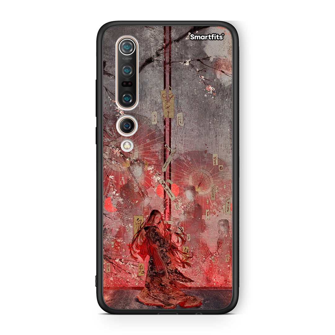 Xiaomi Mi 10 Nezuko Kamado θήκη από τη Smartfits με σχέδιο στο πίσω μέρος και μαύρο περίβλημα | Smartphone case with colorful back and black bezels by Smartfits