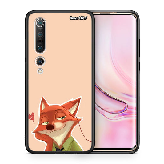 Θήκη Xiaomi Mi 10 Pro Nick Wilde And Judy Hopps Love 1 από τη Smartfits με σχέδιο στο πίσω μέρος και μαύρο περίβλημα | Xiaomi Mi 10 Pro Nick Wilde And Judy Hopps Love 1 case with colorful back and black bezels