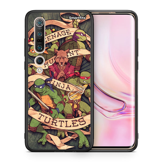 Θήκη Xiaomi Mi 10 Pro Ninja Turtles από τη Smartfits με σχέδιο στο πίσω μέρος και μαύρο περίβλημα | Xiaomi Mi 10 Pro Ninja Turtles case with colorful back and black bezels