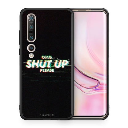 Θήκη Xiaomi Mi 10 Pro OMG ShutUp από τη Smartfits με σχέδιο στο πίσω μέρος και μαύρο περίβλημα | Xiaomi Mi 10 Pro OMG ShutUp case with colorful back and black bezels