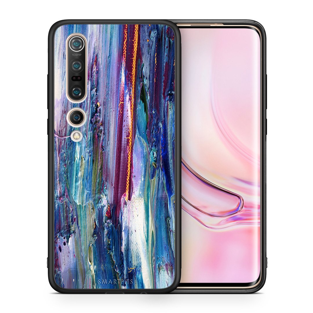 Θήκη Xiaomi Mi 10 Pro Winter Paint από τη Smartfits με σχέδιο στο πίσω μέρος και μαύρο περίβλημα | Xiaomi Mi 10 Pro Winter Paint case with colorful back and black bezels
