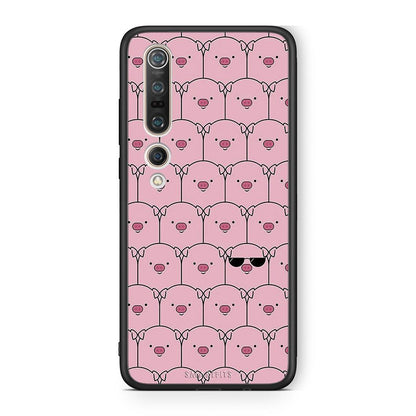 Xiaomi Mi 10 Pro Pig Glasses θήκη από τη Smartfits με σχέδιο στο πίσω μέρος και μαύρο περίβλημα | Smartphone case with colorful back and black bezels by Smartfits