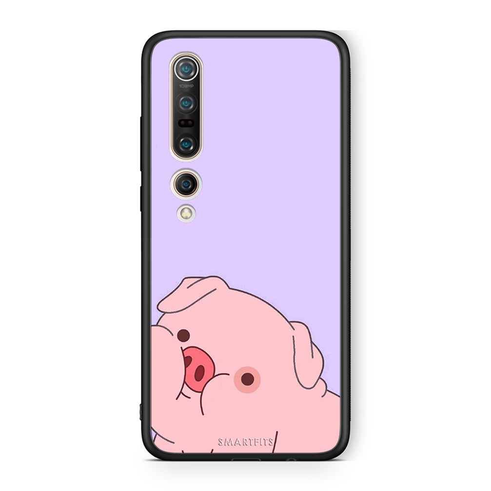 Xiaomi Mi 10 Pig Love 2 Θήκη Αγίου Βαλεντίνου από τη Smartfits με σχέδιο στο πίσω μέρος και μαύρο περίβλημα | Smartphone case with colorful back and black bezels by Smartfits
