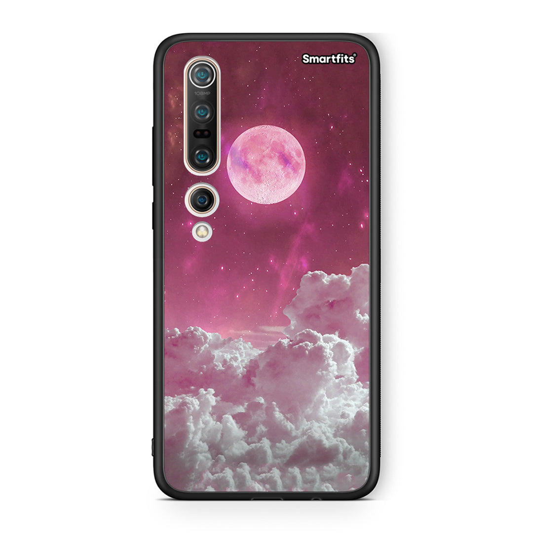 Xiaomi Mi 10 Pink Moon Θήκη από τη Smartfits με σχέδιο στο πίσω μέρος και μαύρο περίβλημα | Smartphone case with colorful back and black bezels by Smartfits