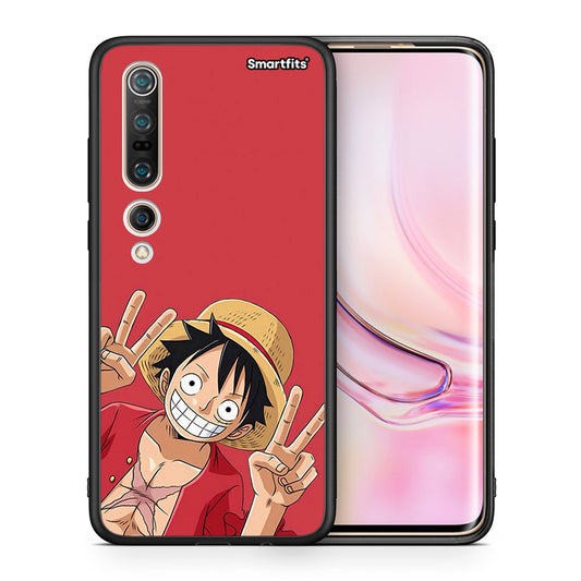 Θήκη Xiaomi Mi 10 Pro Pirate Luffy από τη Smartfits με σχέδιο στο πίσω μέρος και μαύρο περίβλημα | Xiaomi Mi 10 Pro Pirate Luffy case with colorful back and black bezels