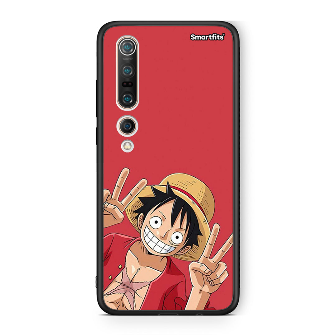 Xiaomi Mi 10 Pirate Luffy Θήκη από τη Smartfits με σχέδιο στο πίσω μέρος και μαύρο περίβλημα | Smartphone case with colorful back and black bezels by Smartfits