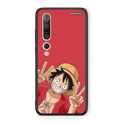 Xiaomi Mi 10 Pro Pirate Luffy Θήκη από τη Smartfits με σχέδιο στο πίσω μέρος και μαύρο περίβλημα | Smartphone case with colorful back and black bezels by Smartfits