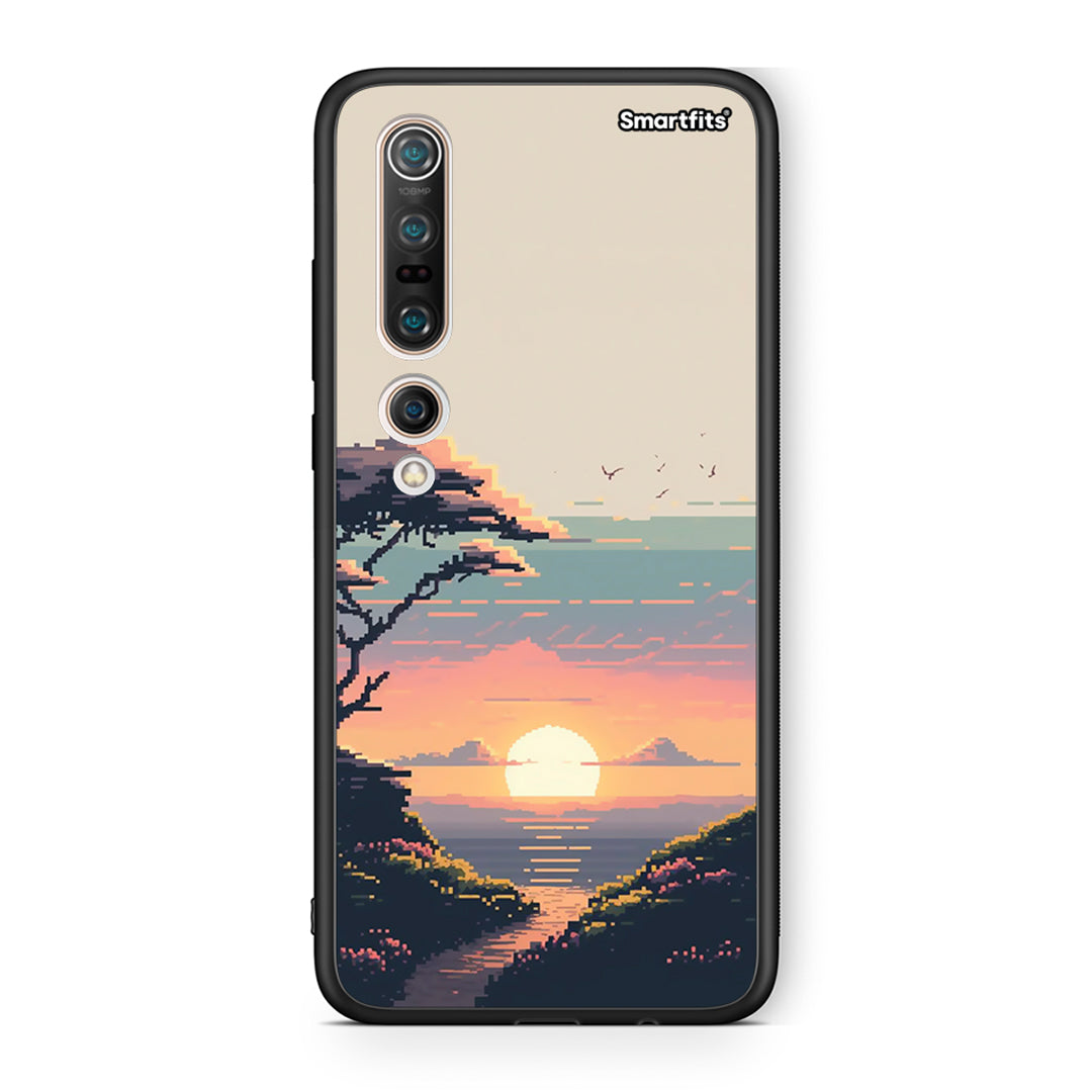Xiaomi Mi 10 Pro Pixel Sunset Θήκη από τη Smartfits με σχέδιο στο πίσω μέρος και μαύρο περίβλημα | Smartphone case with colorful back and black bezels by Smartfits