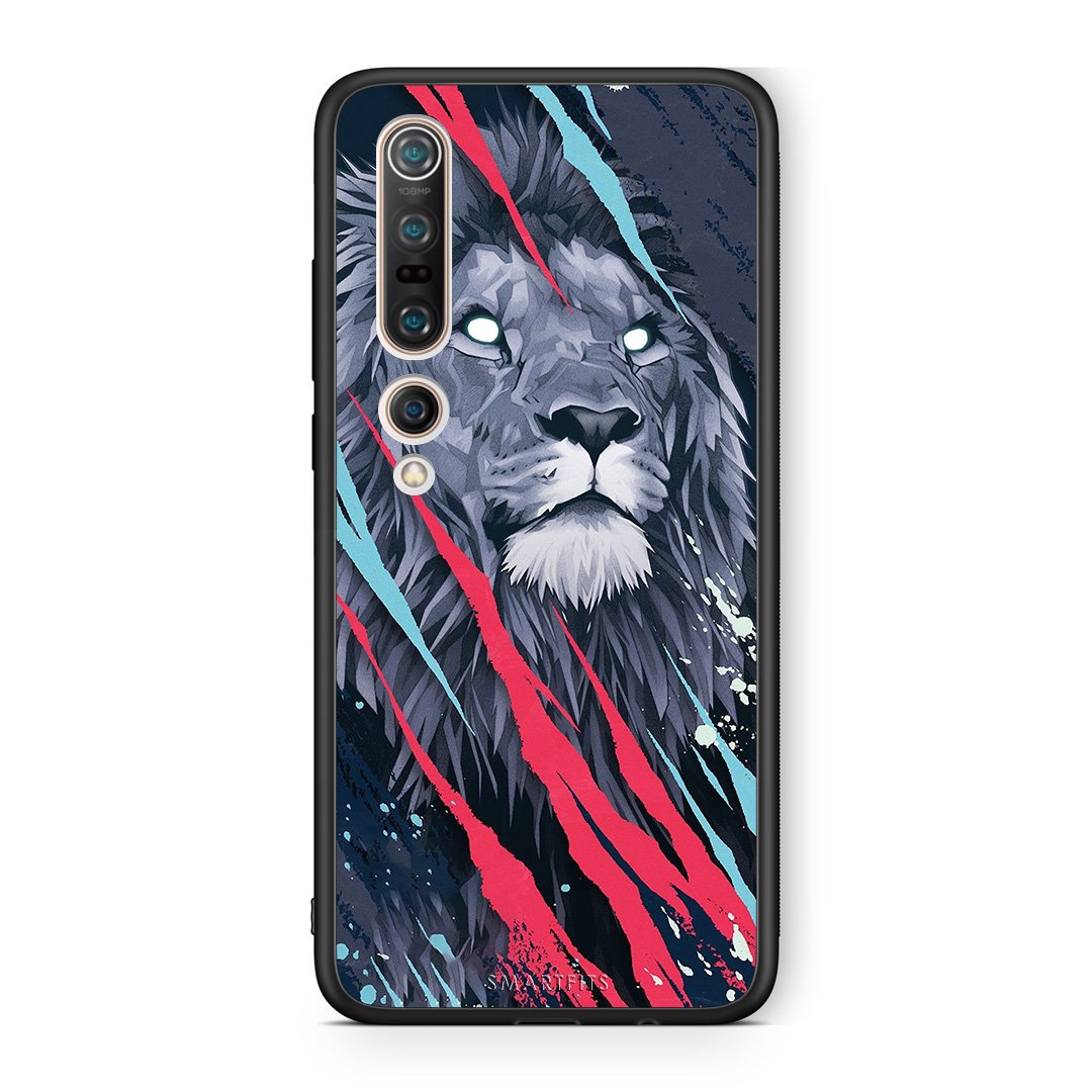 4 - Xiaomi Mi 10 Lion Designer PopArt case, cover, bumper