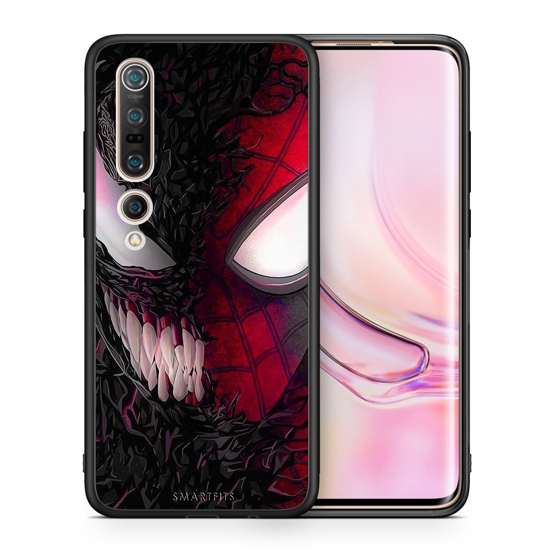 Θήκη Xiaomi Mi 10 Pro SpiderVenom PopArt από τη Smartfits με σχέδιο στο πίσω μέρος και μαύρο περίβλημα | Xiaomi Mi 10 Pro SpiderVenom PopArt case with colorful back and black bezels