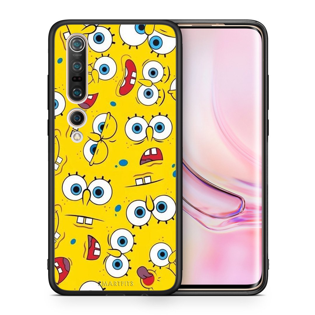 Θήκη Xiaomi Mi 10 Pro Sponge PopArt από τη Smartfits με σχέδιο στο πίσω μέρος και μαύρο περίβλημα | Xiaomi Mi 10 Pro Sponge PopArt case with colorful back and black bezels