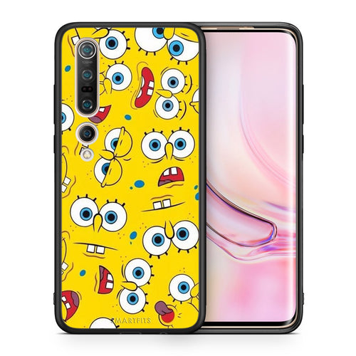 Θήκη Xiaomi Mi 10 Pro Sponge PopArt από τη Smartfits με σχέδιο στο πίσω μέρος και μαύρο περίβλημα | Xiaomi Mi 10 Pro Sponge PopArt case with colorful back and black bezels
