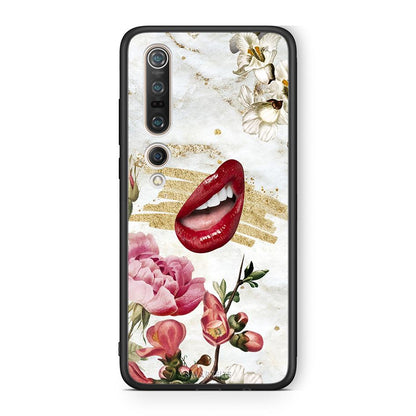 Xiaomi Mi 10 Red Lips θήκη από τη Smartfits με σχέδιο στο πίσω μέρος και μαύρο περίβλημα | Smartphone case with colorful back and black bezels by Smartfits