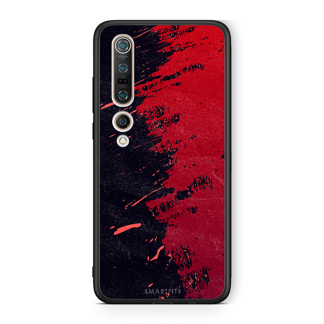 Xiaomi Mi 10 Pro Red Paint Θήκη Αγίου Βαλεντίνου από τη Smartfits με σχέδιο στο πίσω μέρος και μαύρο περίβλημα | Smartphone case with colorful back and black bezels by Smartfits