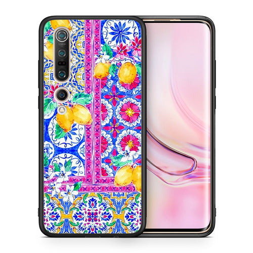 Θήκη Xiaomi Mi 10 Pro Retro Spring από τη Smartfits με σχέδιο στο πίσω μέρος και μαύρο περίβλημα | Xiaomi Mi 10 Pro Retro Spring case with colorful back and black bezels