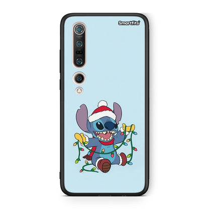 Xiaomi Mi 10 Pro Santa Stich θήκη από τη Smartfits με σχέδιο στο πίσω μέρος και μαύρο περίβλημα | Smartphone case with colorful back and black bezels by Smartfits
