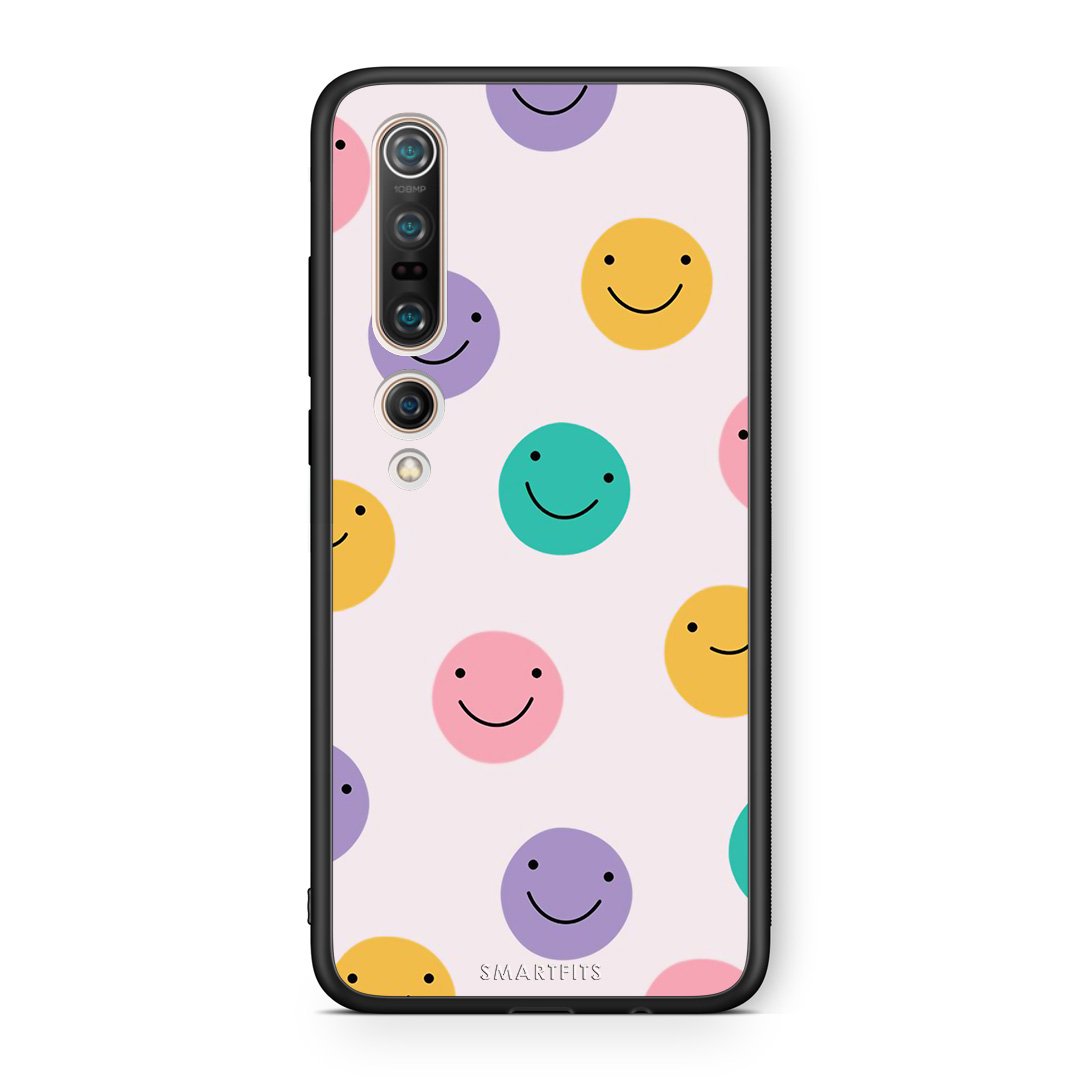 Xiaomi Mi 10 Pro Smiley Faces θήκη από τη Smartfits με σχέδιο στο πίσω μέρος και μαύρο περίβλημα | Smartphone case with colorful back and black bezels by Smartfits