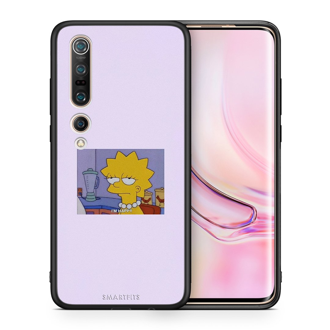Θήκη Xiaomi Mi 10 So Happy από τη Smartfits με σχέδιο στο πίσω μέρος και μαύρο περίβλημα | Xiaomi Mi 10 So Happy case with colorful back and black bezels