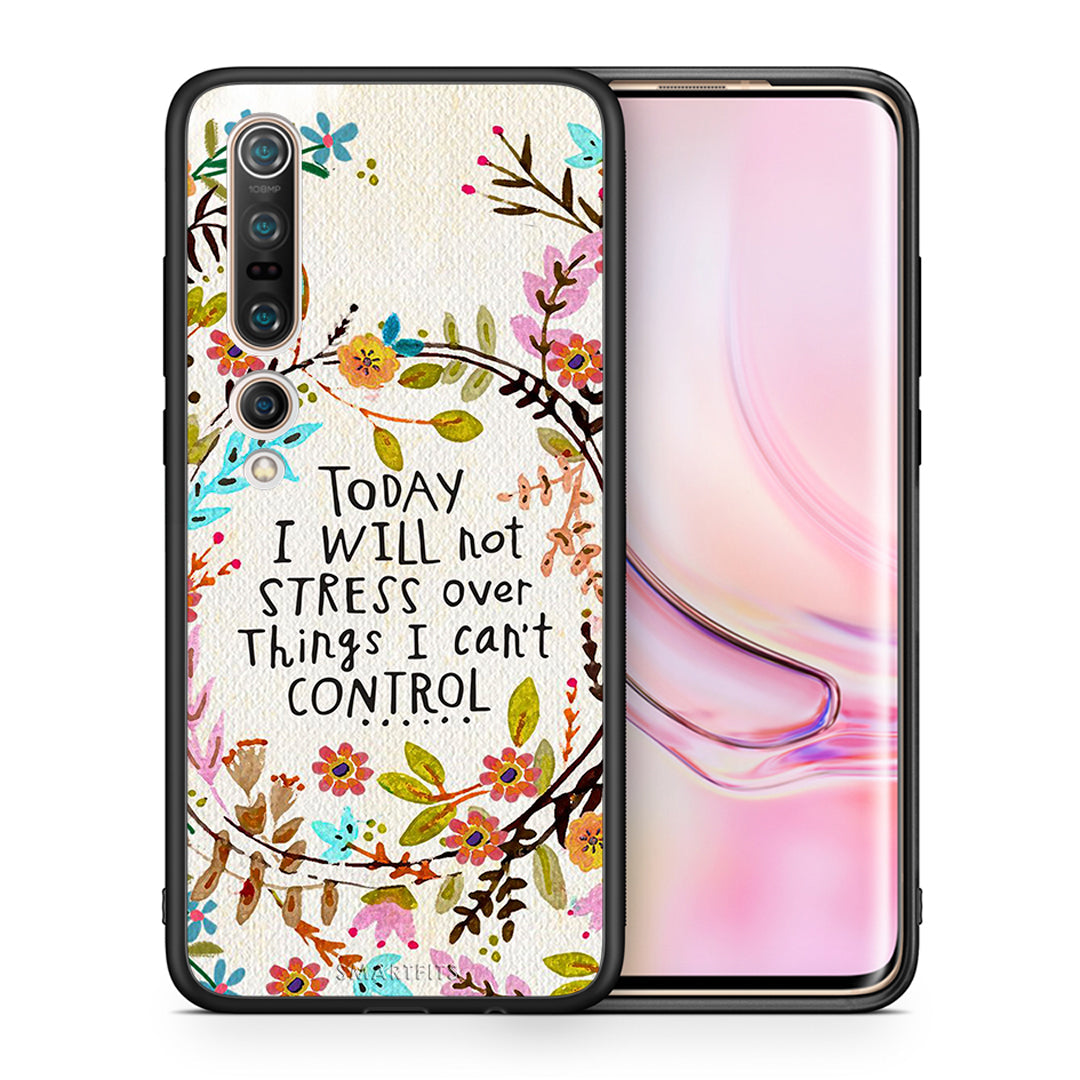 Θήκη Xiaomi Mi 10 Stress Over από τη Smartfits με σχέδιο στο πίσω μέρος και μαύρο περίβλημα | Xiaomi Mi 10 Stress Over case with colorful back and black bezels