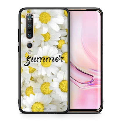 Θήκη Xiaomi Mi 10 Pro Summer Daisies από τη Smartfits με σχέδιο στο πίσω μέρος και μαύρο περίβλημα | Xiaomi Mi 10 Pro Summer Daisies case with colorful back and black bezels