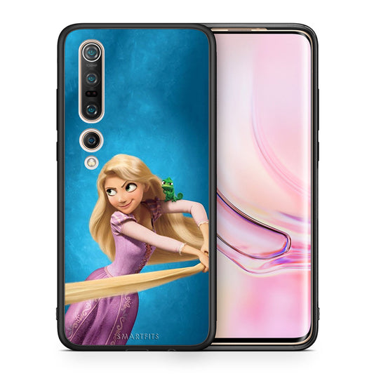 Θήκη Αγίου Βαλεντίνου Xiaomi Mi 10 Pro Tangled 2 από τη Smartfits με σχέδιο στο πίσω μέρος και μαύρο περίβλημα | Xiaomi Mi 10 Pro Tangled 2 case with colorful back and black bezels