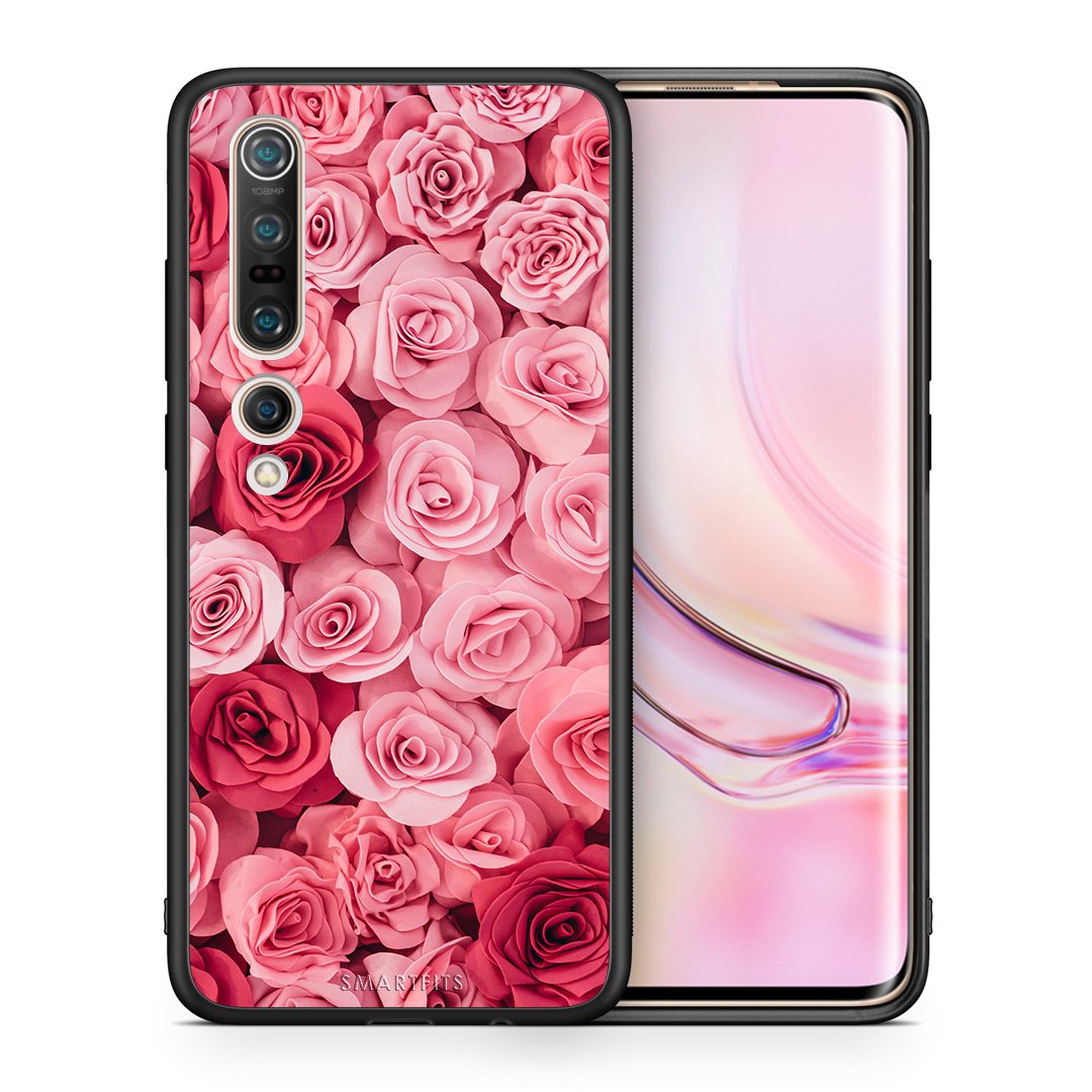Θήκη Xiaomi Mi 10 RoseGarden Valentine από τη Smartfits με σχέδιο στο πίσω μέρος και μαύρο περίβλημα | Xiaomi Mi 10 RoseGarden Valentine case with colorful back and black bezels