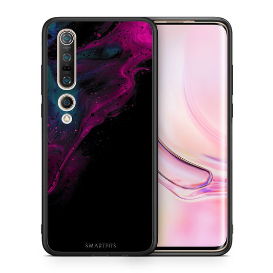 Θήκη Xiaomi Mi 10 Pro Pink Black Watercolor από τη Smartfits με σχέδιο στο πίσω μέρος και μαύρο περίβλημα | Xiaomi Mi 10 Pro Pink Black Watercolor case with colorful back and black bezels