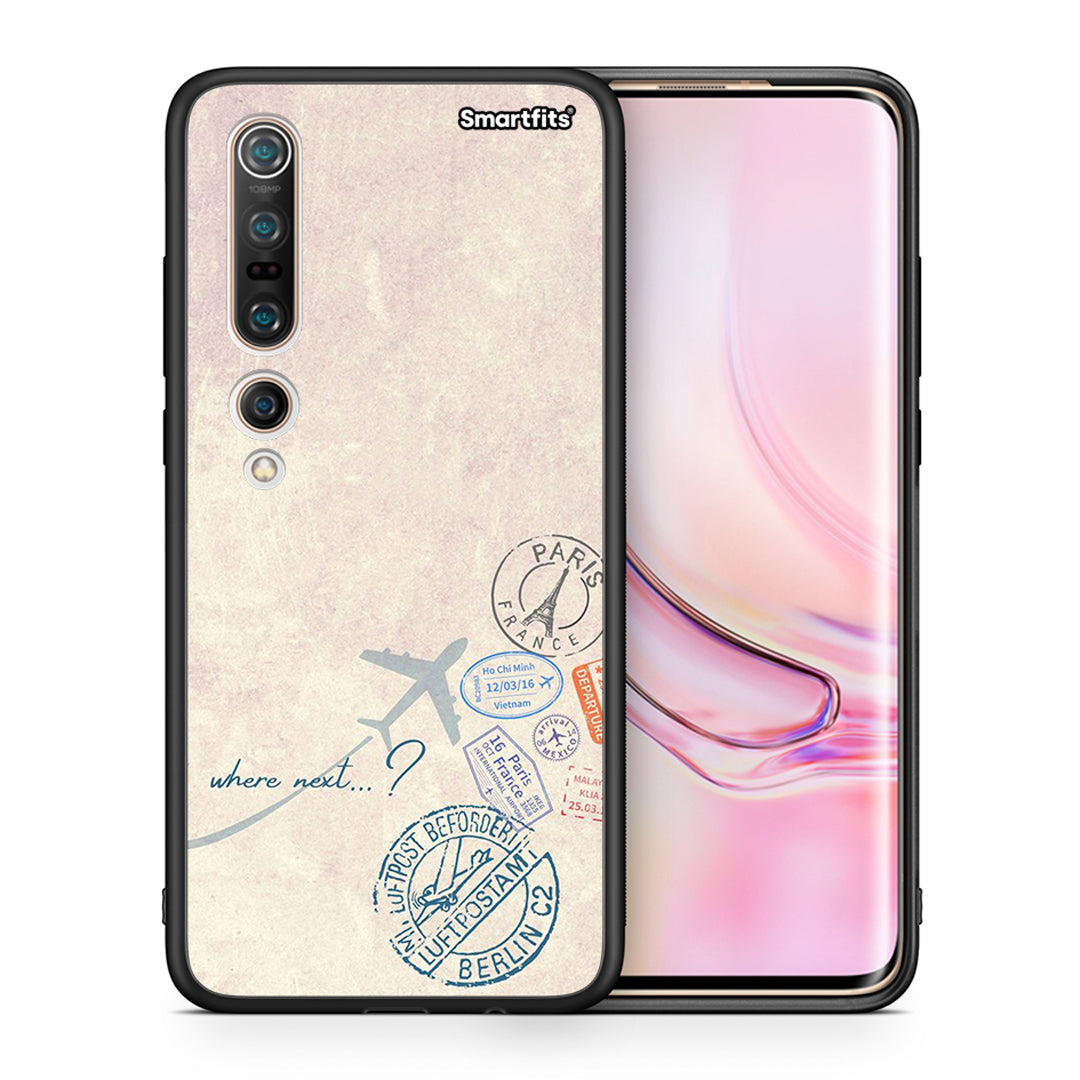 Θήκη Xiaomi Mi 10 Where Next από τη Smartfits με σχέδιο στο πίσω μέρος και μαύρο περίβλημα | Xiaomi Mi 10 Where Next case with colorful back and black bezels