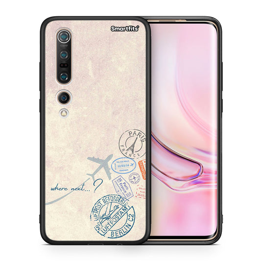 Θήκη Xiaomi Mi 10 Where Next από τη Smartfits με σχέδιο στο πίσω μέρος και μαύρο περίβλημα | Xiaomi Mi 10 Where Next case with colorful back and black bezels