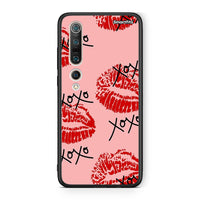 Thumbnail for Xiaomi Mi 10 XOXO Lips θήκη από τη Smartfits με σχέδιο στο πίσω μέρος και μαύρο περίβλημα | Smartphone case with colorful back and black bezels by Smartfits