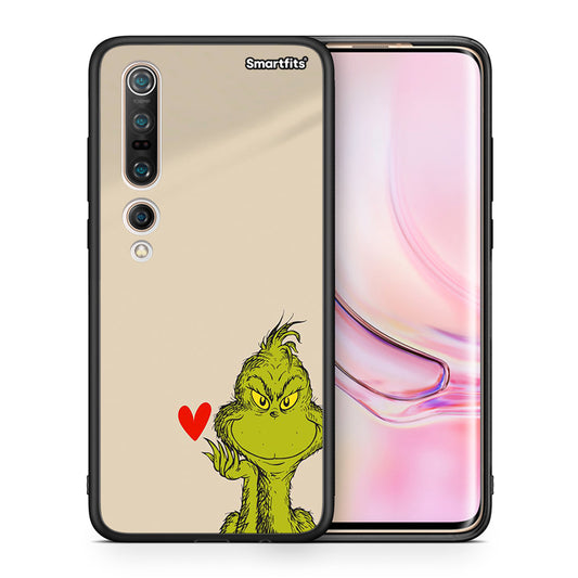Θήκη Xiaomi Mi 10 Pro Xmas Grinch από τη Smartfits με σχέδιο στο πίσω μέρος και μαύρο περίβλημα | Xiaomi Mi 10 Pro Xmas Grinch case with colorful back and black bezels