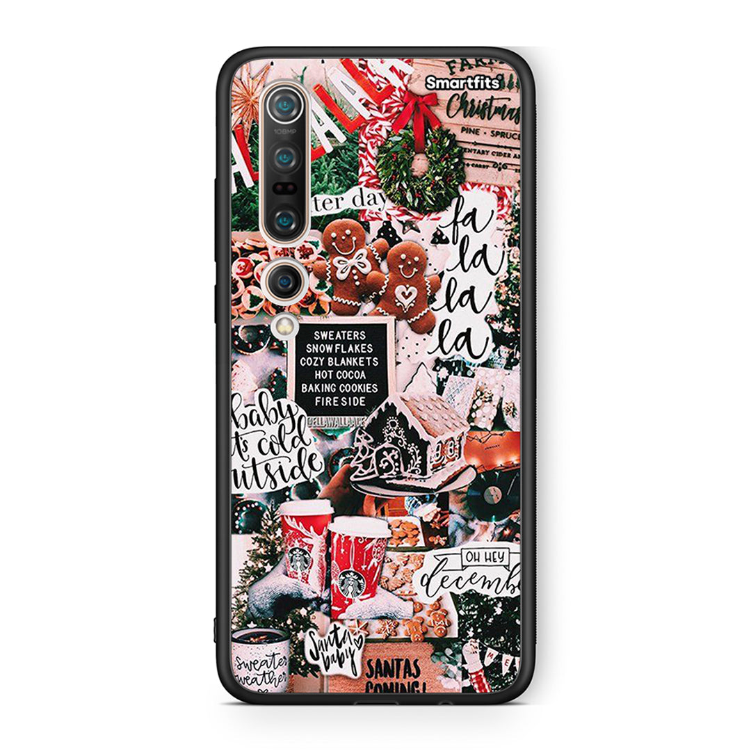 Xiaomi Mi 10 Pro Xmas Habbits θήκη από τη Smartfits με σχέδιο στο πίσω μέρος και μαύρο περίβλημα | Smartphone case with colorful back and black bezels by Smartfits