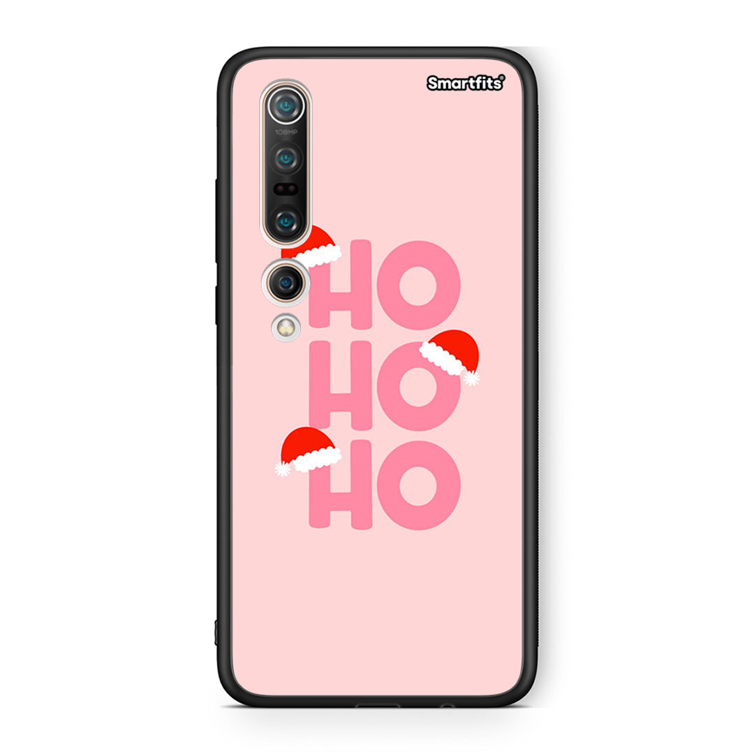Xiaomi Mi 10 Pro Xmas Ho Ho Ho θήκη από τη Smartfits με σχέδιο στο πίσω μέρος και μαύρο περίβλημα | Smartphone case with colorful back and black bezels by Smartfits