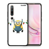 Thumbnail for Θήκη Xiaomi Mi 10 Pro Xmas Minion Lights από τη Smartfits με σχέδιο στο πίσω μέρος και μαύρο περίβλημα | Xiaomi Mi 10 Pro Xmas Minion Lights case with colorful back and black bezels