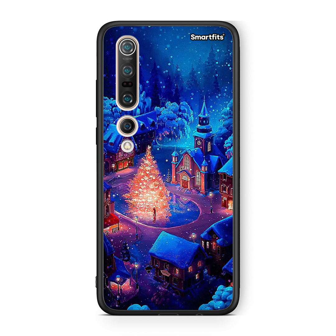 Xiaomi Mi 10 Pro Xmas Village θήκη από τη Smartfits με σχέδιο στο πίσω μέρος και μαύρο περίβλημα | Smartphone case with colorful back and black bezels by Smartfits