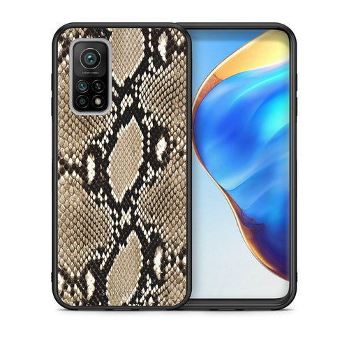 Θήκη Xiaomi Mi 10T/10T Pro Fashion Snake Animal από τη Smartfits με σχέδιο στο πίσω μέρος και μαύρο περίβλημα | Xiaomi Mi 10T/10T Pro Fashion Snake Animal case with colorful back and black bezels