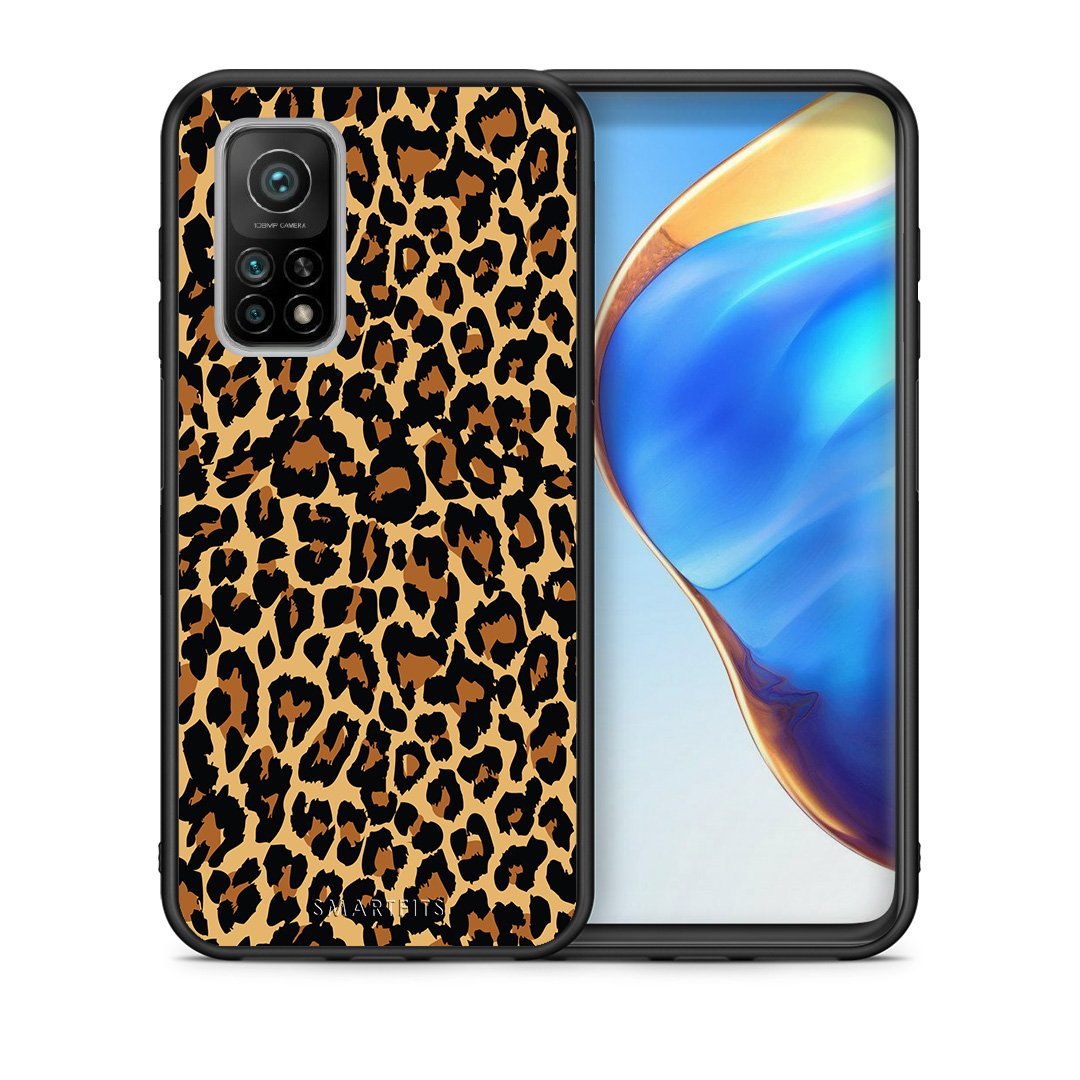 Θήκη Xiaomi Mi 10T/10T Pro Leopard Animal από τη Smartfits με σχέδιο στο πίσω μέρος και μαύρο περίβλημα | Xiaomi Mi 10T/10T Pro Leopard Animal case with colorful back and black bezels