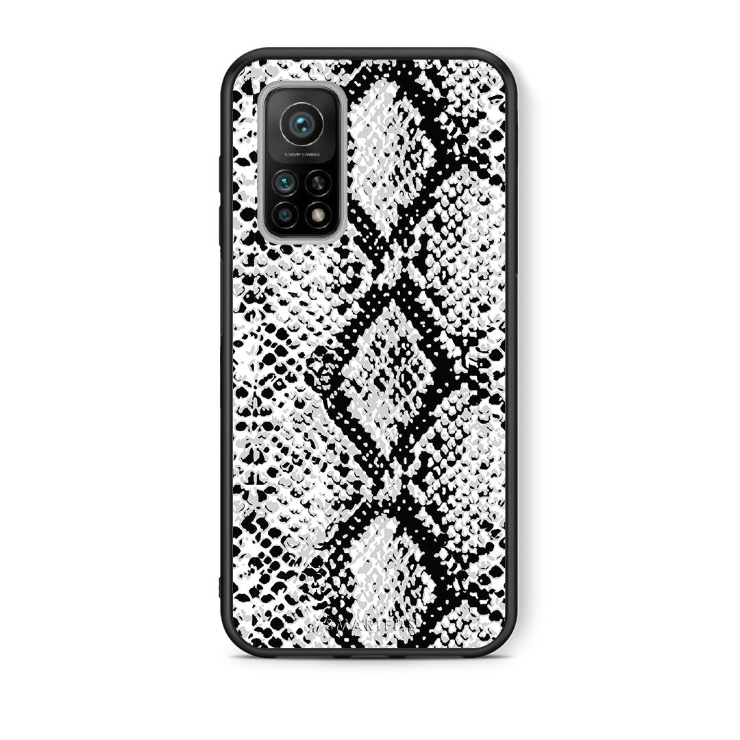 Θήκη Xiaomi Mi 10T/10T Pro White Snake Animal από τη Smartfits με σχέδιο στο πίσω μέρος και μαύρο περίβλημα | Xiaomi Mi 10T/10T Pro White Snake Animal case with colorful back and black bezels