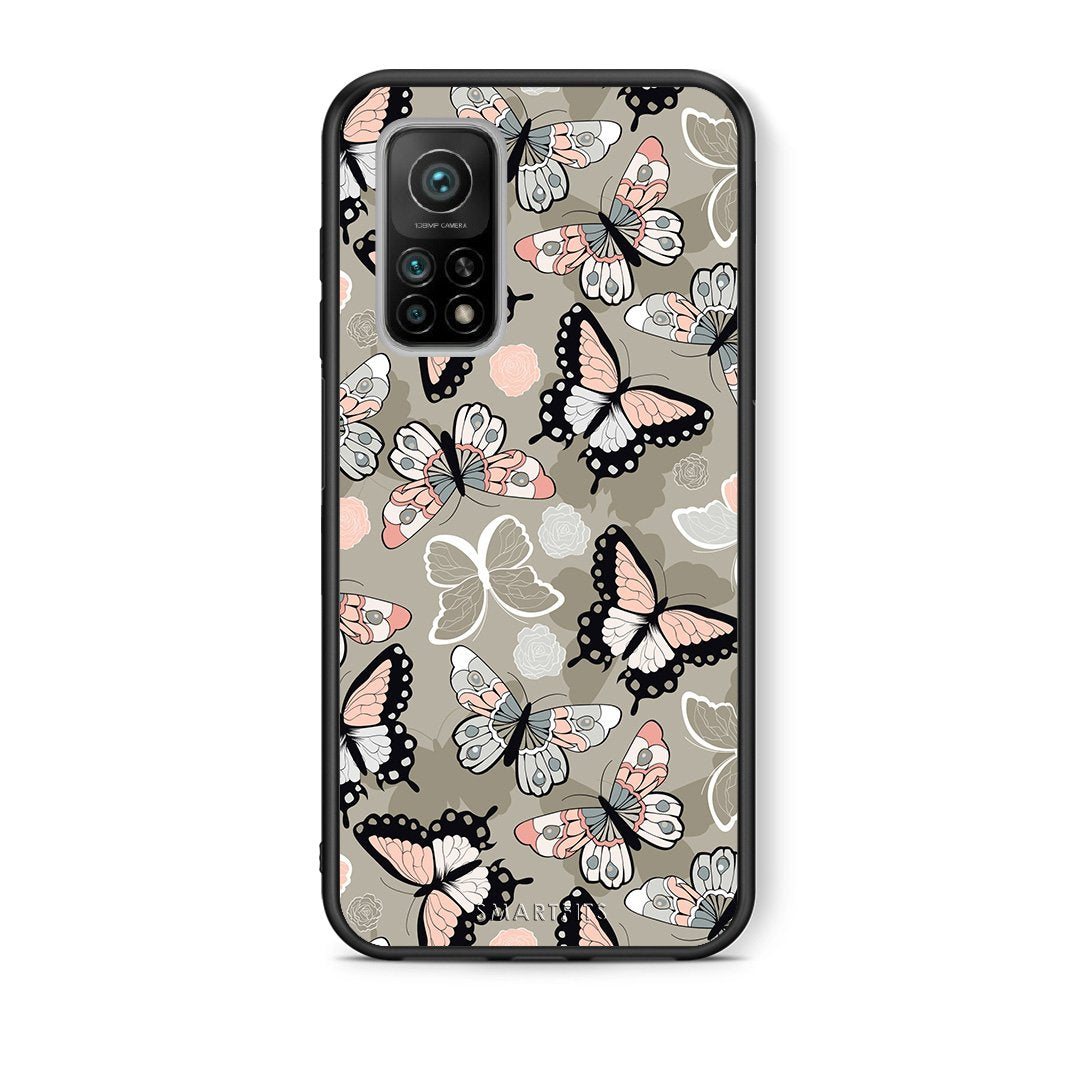 Θήκη Xiaomi Mi 10T/10T Pro Butterflies Boho από τη Smartfits με σχέδιο στο πίσω μέρος και μαύρο περίβλημα | Xiaomi Mi 10T/10T Pro Butterflies Boho case with colorful back and black bezels