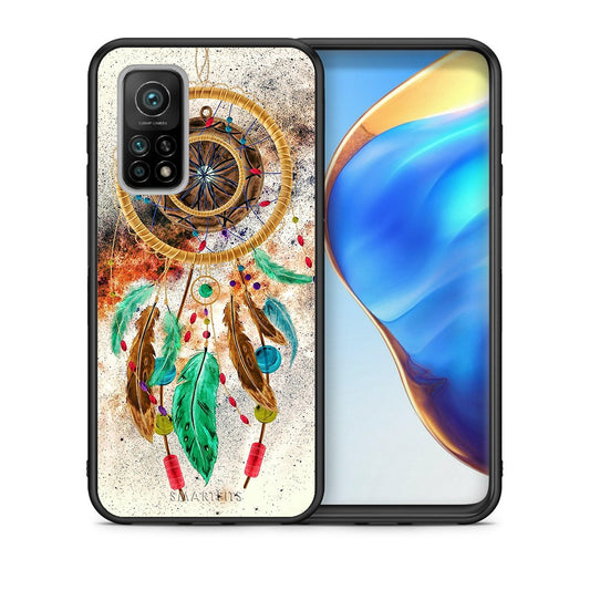 Θήκη Xiaomi Mi 10T/10T Pro DreamCatcher Boho από τη Smartfits με σχέδιο στο πίσω μέρος και μαύρο περίβλημα | Xiaomi Mi 10T/10T Pro DreamCatcher Boho case with colorful back and black bezels