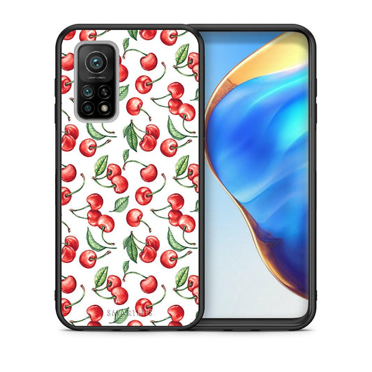 Θήκη Xiaomi Mi 10T/10T Pro Cherry Summer από τη Smartfits με σχέδιο στο πίσω μέρος και μαύρο περίβλημα | Xiaomi Mi 10T/10T Pro Cherry Summer case with colorful back and black bezels